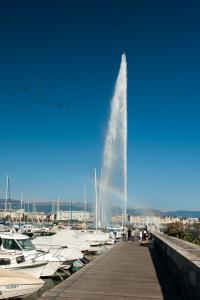 Vodotrysk v Ženevě Jet d'Eau